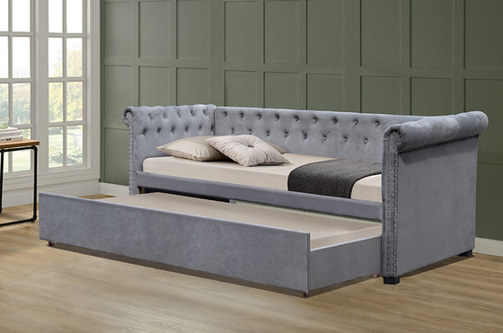 SUNNY European Upholstered Trundle Daybed Single 90 X 190Cm Plywood Material