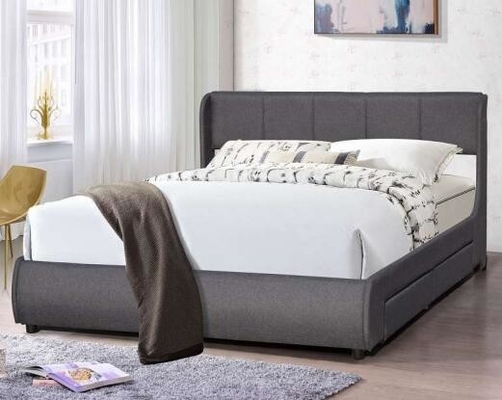 Modern King Size Upholstered Platform Bed Comfortable Headboard Bed