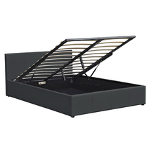 Modern Style Wood Gas Lift Storage Bed 28 Slats
