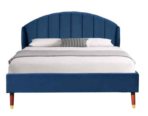 Modern Style EN1725 Upholstered King Bed Frame Platform With Ear