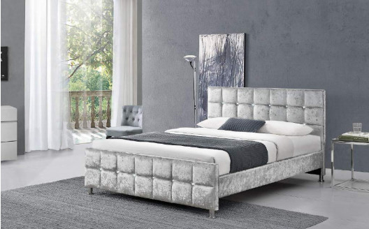 Oem Plywood Upholstered Fabric Beds Fashion Headboard / Footboard