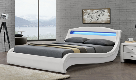 It Is Good For The Health Of The Waist And Allows The LED Upholstered Bed To Glow