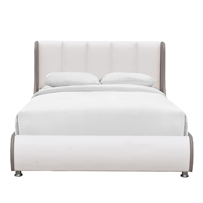 High Headboard Queen Size Upholstered Bed Frame With Storage Ear Siderails