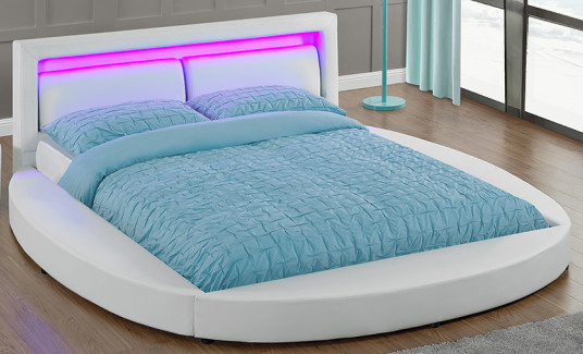 Customized White Velvet Fabric Bed Frame Crushed Velvet Double Bed ODM OEM