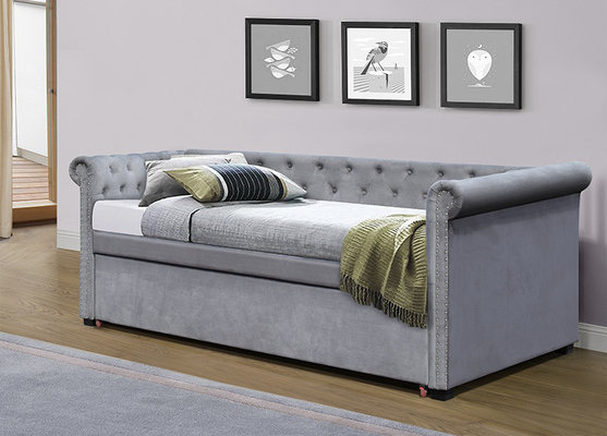 SUNNY European Upholstered Trundle Daybed Single 90 X 190Cm Plywood Material
