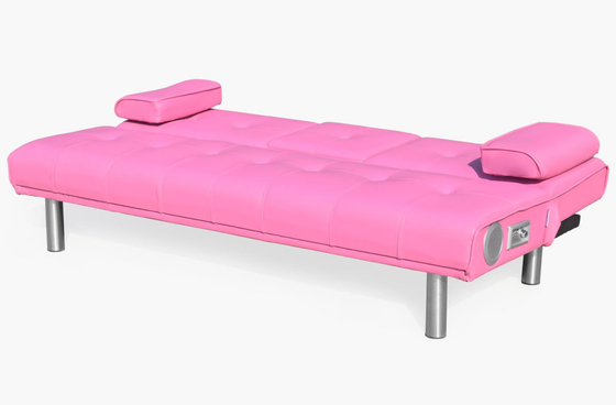 Modern Faux Leather 3 Seater Foldable Sofa Bed With Fold Down For Living Room