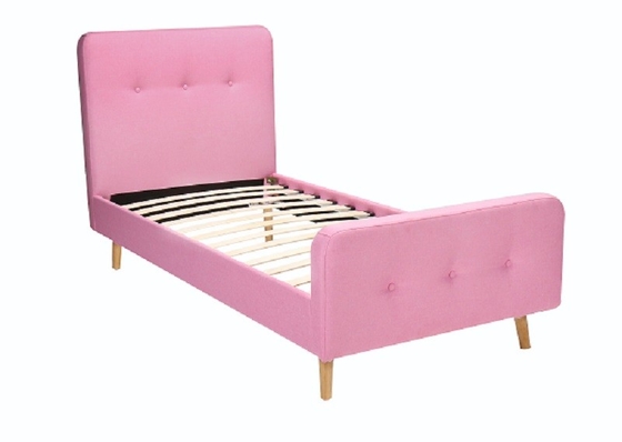 Modern Scandinavian Bed Frame Queen Size Fabric Upholstered Bed Manufacturer