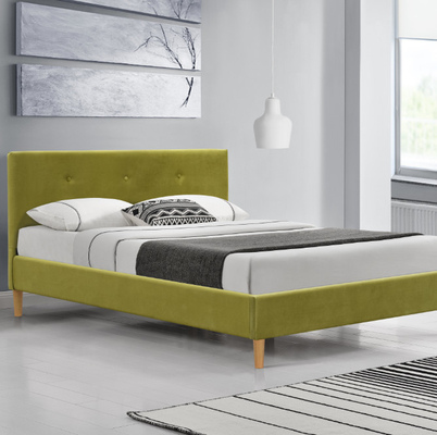 Customized Children Upholstered Fabric Bed With Buttons Tufted