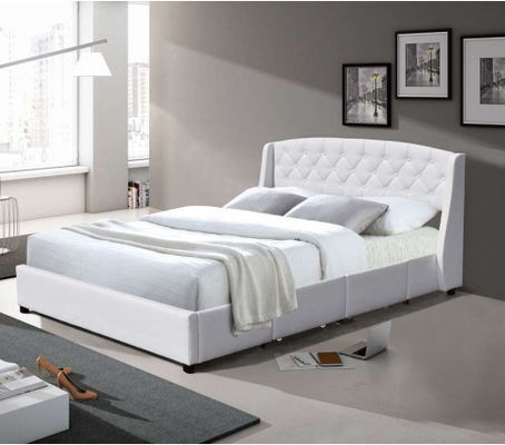 Modern Sectional Faux Leather Storage Bed Double Size With Drawers