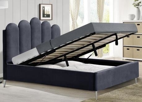 Manufactory Wholesale Customized Queen Size Bed Frame Gas Lift Storage Bed