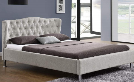 SGS OEM Plywood Platform Bed Frame Modern King Size Bed Gray