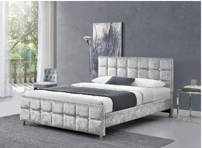 Crystal Button European Style King Size Bed Frame With Headboard Any Color