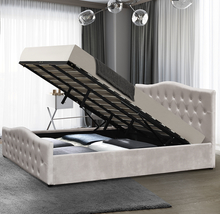 White Double Size Oem Upholstered Bed Frame Low Profile Full