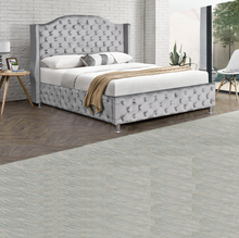 Fabric Custom Upholstered Bed Frame Foundation With Slats