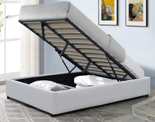 Foam Slats Modern Upholstered Bed Frame Work With Headboard Assembly Required
