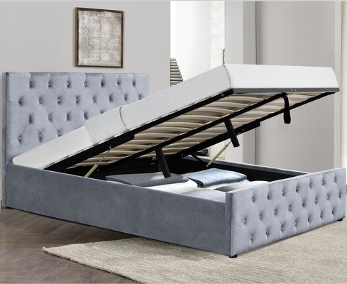 4 Legs Oem Double Bed With Gas Lift Mechanism Storage