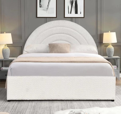 Boucle Gas Lift Storage Bed Frame with Hydraulic Storage,No Box Spring Needed