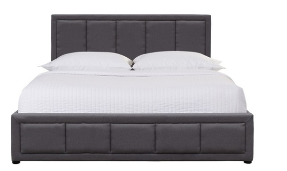 Upholstered Full beds Gas Lift Up Storage Platform Bed Frame with Wooden Slat Support