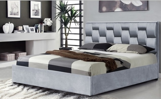 Upholstered Trundle Daybed Velvet Fabric Storage Bed Frame With  Fashional Headboard