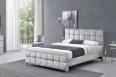 Bed Frame with Headboard, Sturdy Platform Bed with Wooden Slats Support