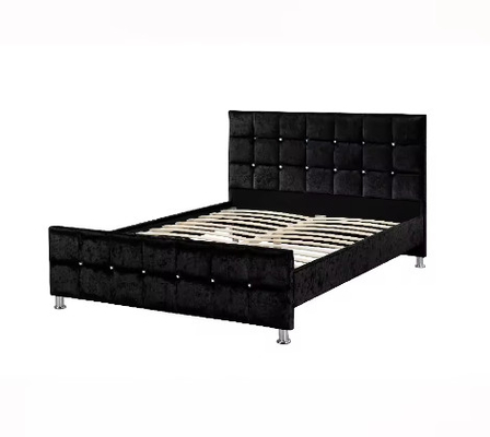 Bed Frame with Headboard, Sturdy Platform Bed with Wooden Slats Support