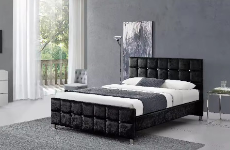 Bed Frame with Headboard, Sturdy Platform Bed with Wooden Slats Support