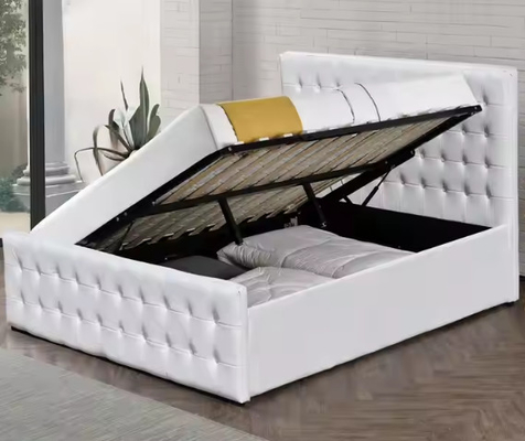 Upholstered Bed with Gas Lift up Storage, Bed Frame with Storage