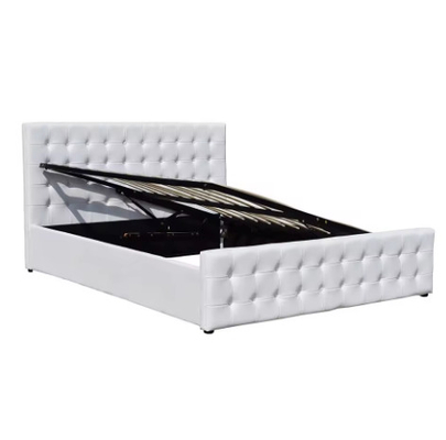 Upholstered Bed with Gas Lift up Storage, Bed Frame with Storage