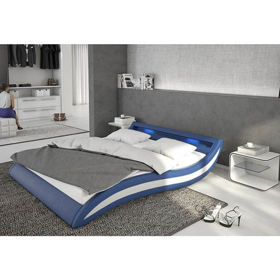 Upholstered Bed Speacial Shape LED That Can Improve Your Sleep Quality