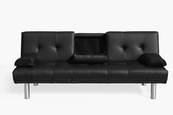 A foldable sofa that comes in multiple colors  and can be turned into a bed.