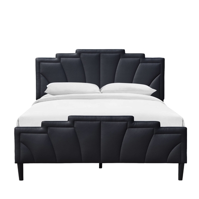 A very ordinary Upholstered Bed Frame with a distinctive headboard,different from others.