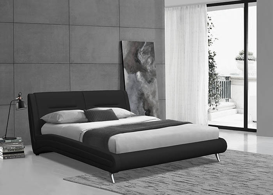 PU Leather Upholstered Platform, Full size bed frame, Wood Slat Support