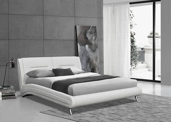 PU Leather Upholstered Platform, Full size bed frame, Wood Slat Support