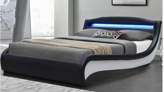 Hot Selling LED Upholstered Bed with Optional Color for home Furniture