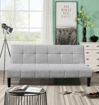 Grey Fabric Customised Foldable Sofa Bed With Armrests For Rest