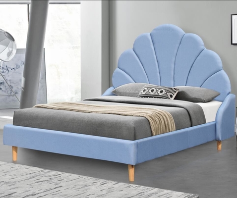 King Size Linen Upholstered King Bed