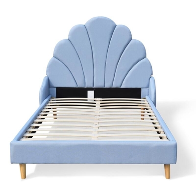 King Size Linen Upholstered King Bed