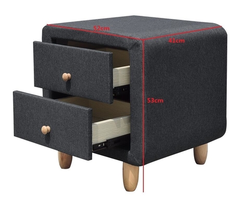 Linen Fabric Fabric Bedside Table
