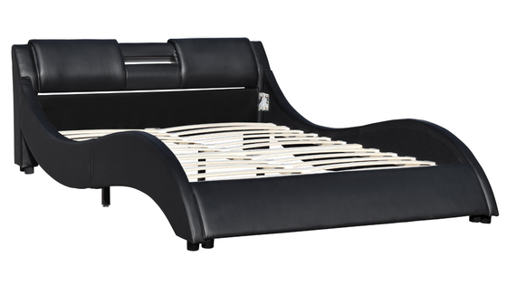 Footend LED Upholstered Bed