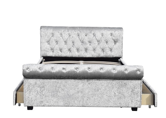 King size Chesterfield tufted storage  bed with  four drawers