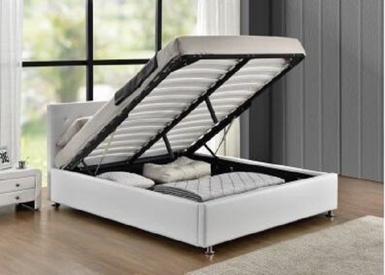 Luxury Fabric Lift Up Storage Bed Double Size BSCI Certification