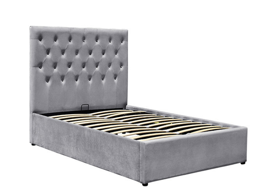 Mechanism Ottoman Gas Lift Storage Bed Fabric Upholstered Storage Bed ODM