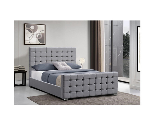 4ft Linen Fabric Upholstered Bed Frame Queen Size