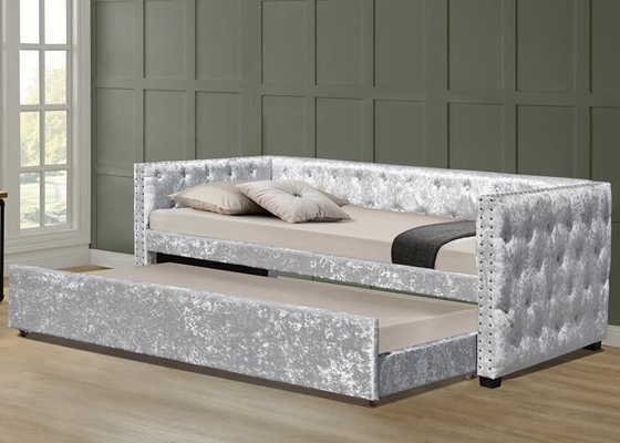 Crush Velvet Upholstered Trundle Daybed