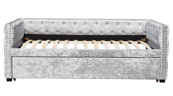 Crush Velvet Upholstered Trundle Daybed