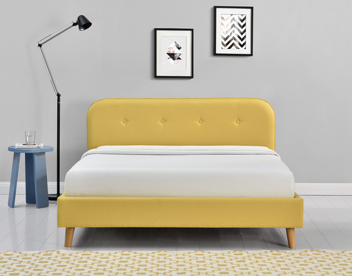 ODM Tufted Upholstered Queen Platform Bed Modern Simple 140x200Cm