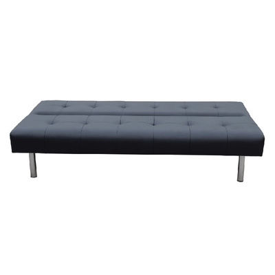 Convertible Armless, Loveseat Couch,Sleeper Bed,Modern PU Futon Sofa Sofabed