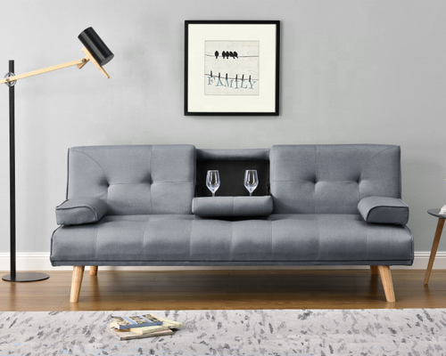 Multifunction Yellow Velvet Sofabed