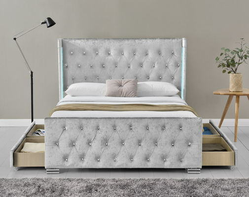 Double Size Upholstered Platform Bed Frame