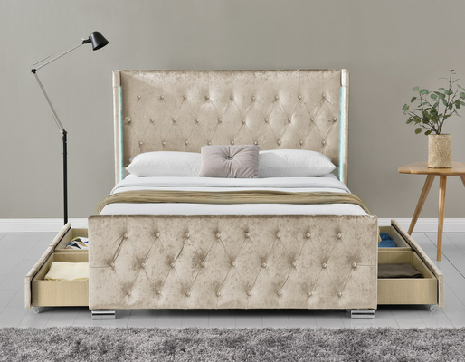Double Size Upholstered Platform Bed Frame